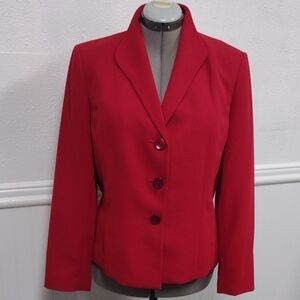 Evan Picone Vibrant Red Blazer